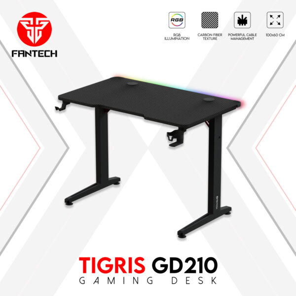 FANTECH TIGRIS GD210 GAMING DESK BLACK