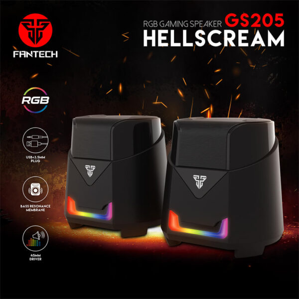 HELLSCREAM GS205 RGB GAMING SPEAKER BLACK