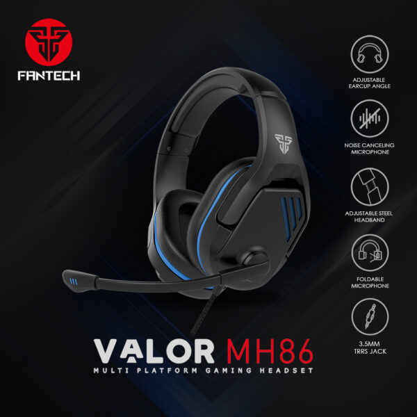 VALOR MH86 MULTI PLATFORM GAMING HEADSET BLACK